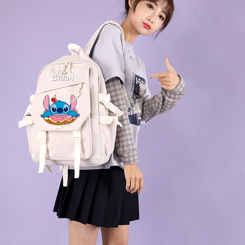 Lilo Stitch zaino scuola studente adolescente libro borse per ragazzo ragazza torna a scuola zaino donna Kawaii Disney Mochila Escolar