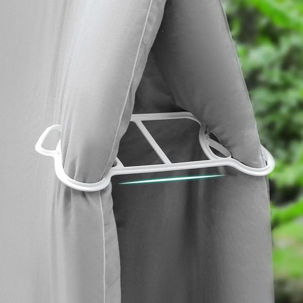 4Pcs Plastic Quilt Hanging Bracket Anti-slip Windproof Ventilated Bracket Set White Comforter Drying Clips Sheets