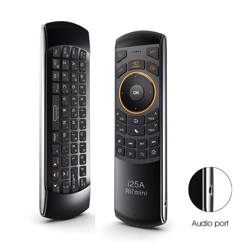 

Rii Mini I25A Multifunction Portable 2.4G Wireless Fly Mouse Russian English Keyboard I25 Remote For Android TV Remote TV BOX