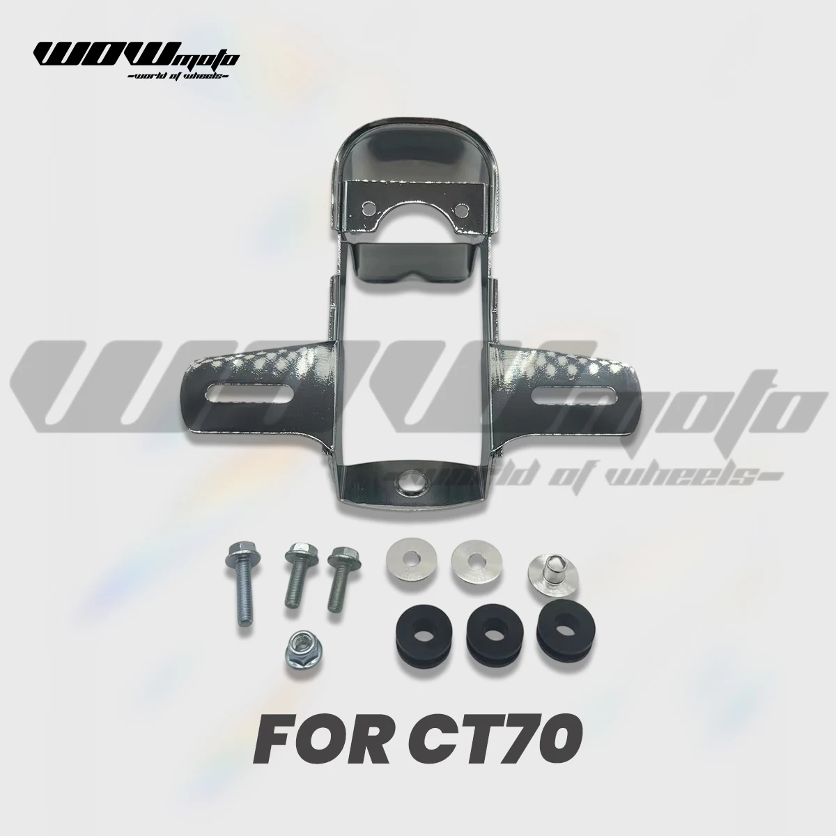 

Кронштейн стоп-сигнала ST70 CT70 Держатель заднего фонаря Держатель номерного знака DAX CT70 Запчасти для мотоциклов Аксессуары K0 Хромированный задний фонарь