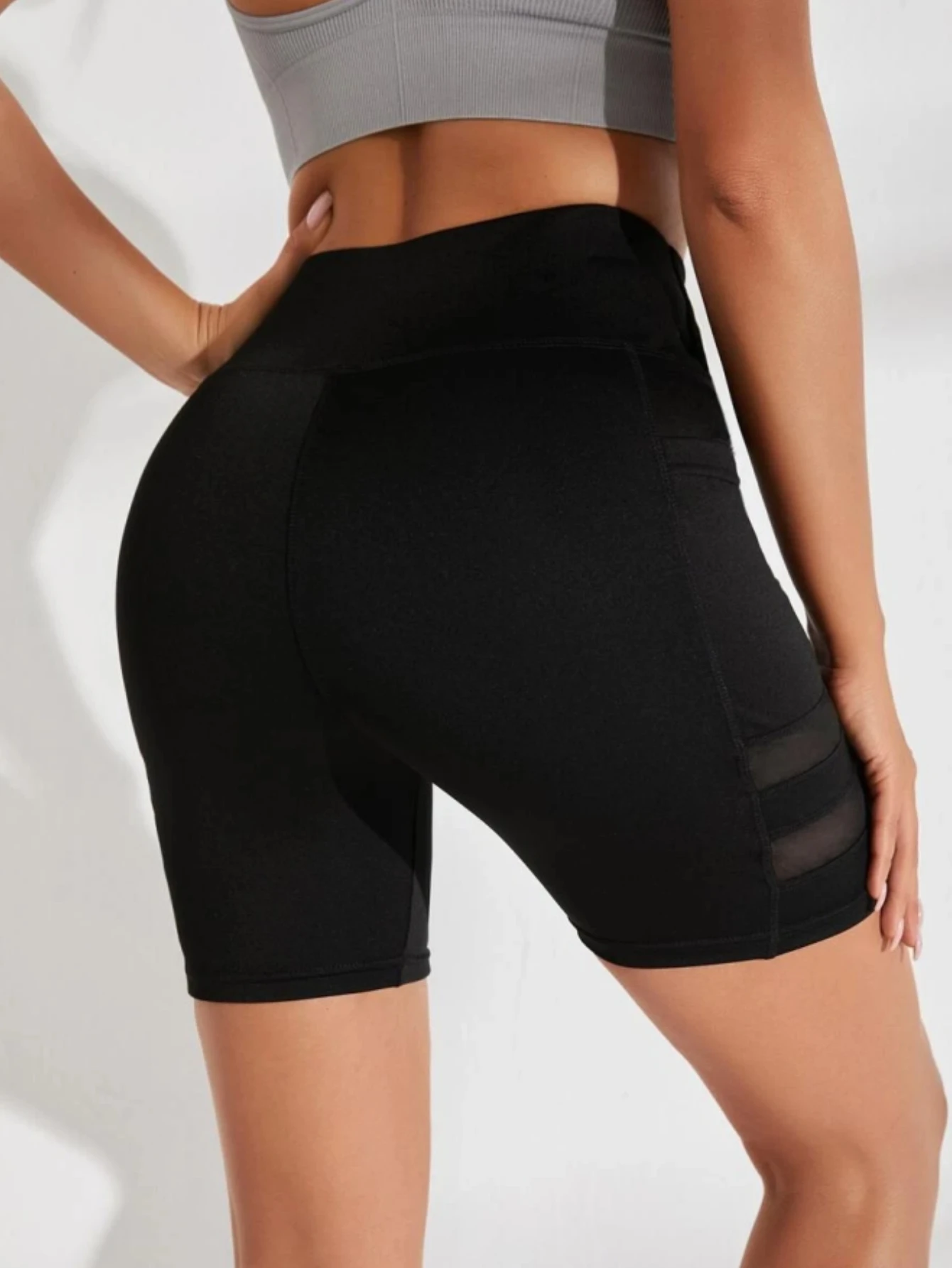 Yoga Shorts for Women Summer Fitness Shorts Biker Workout Running Sports Shorts Quick Drying Sportwear With Pocket Breathable