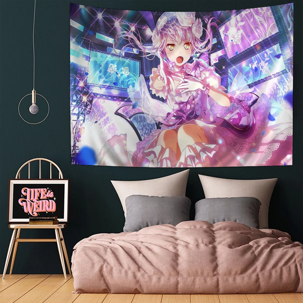 BanG Dream permadani dinding DIY permadani gantung Tarot Hippie karpet dinding asrama INS Dekorasi Rumah