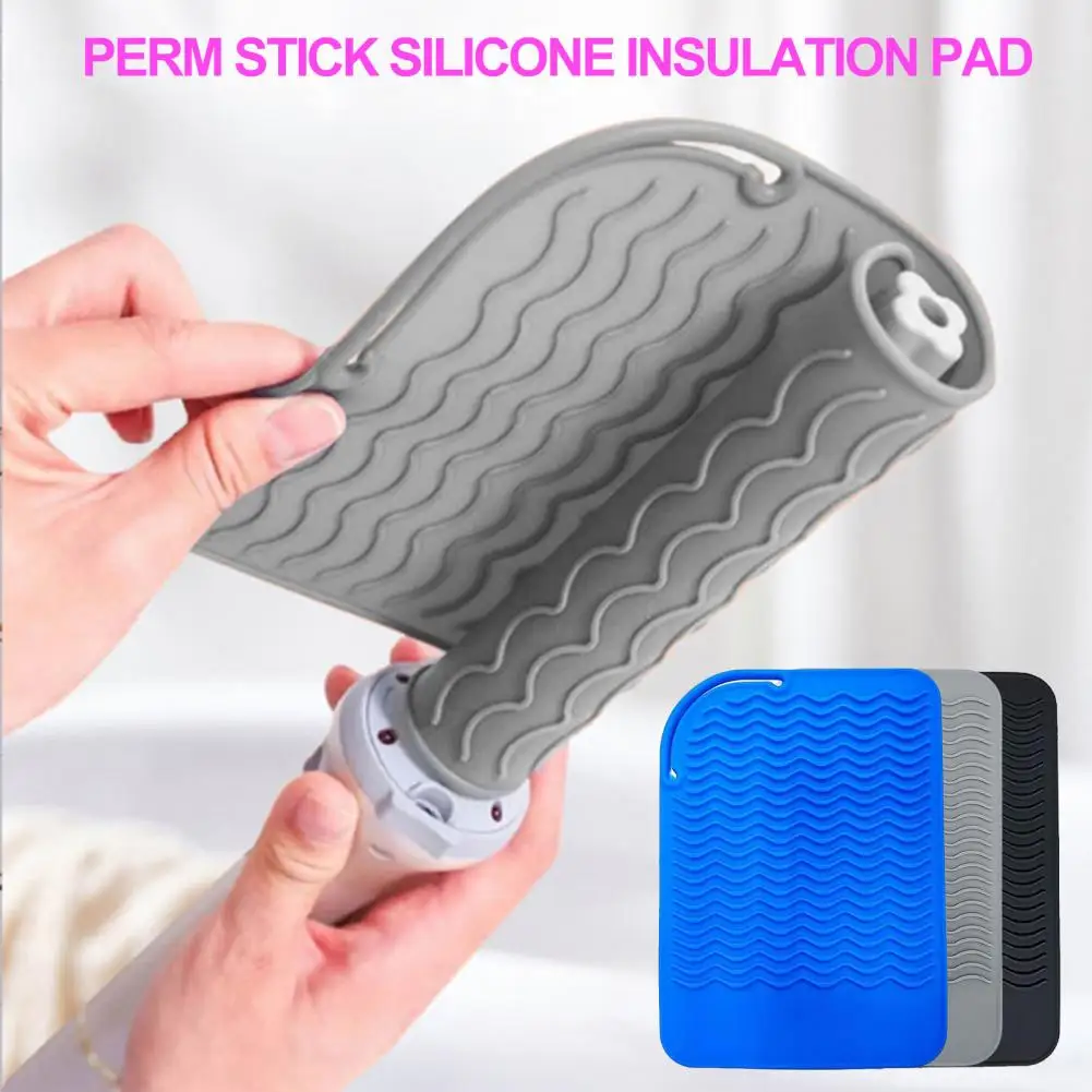 Styling Tool Heat Resistant Mat Roll-up Foldable Flat/Curling Iron Hair Straightener Hair Tools Silicone Pad Protector Cushion