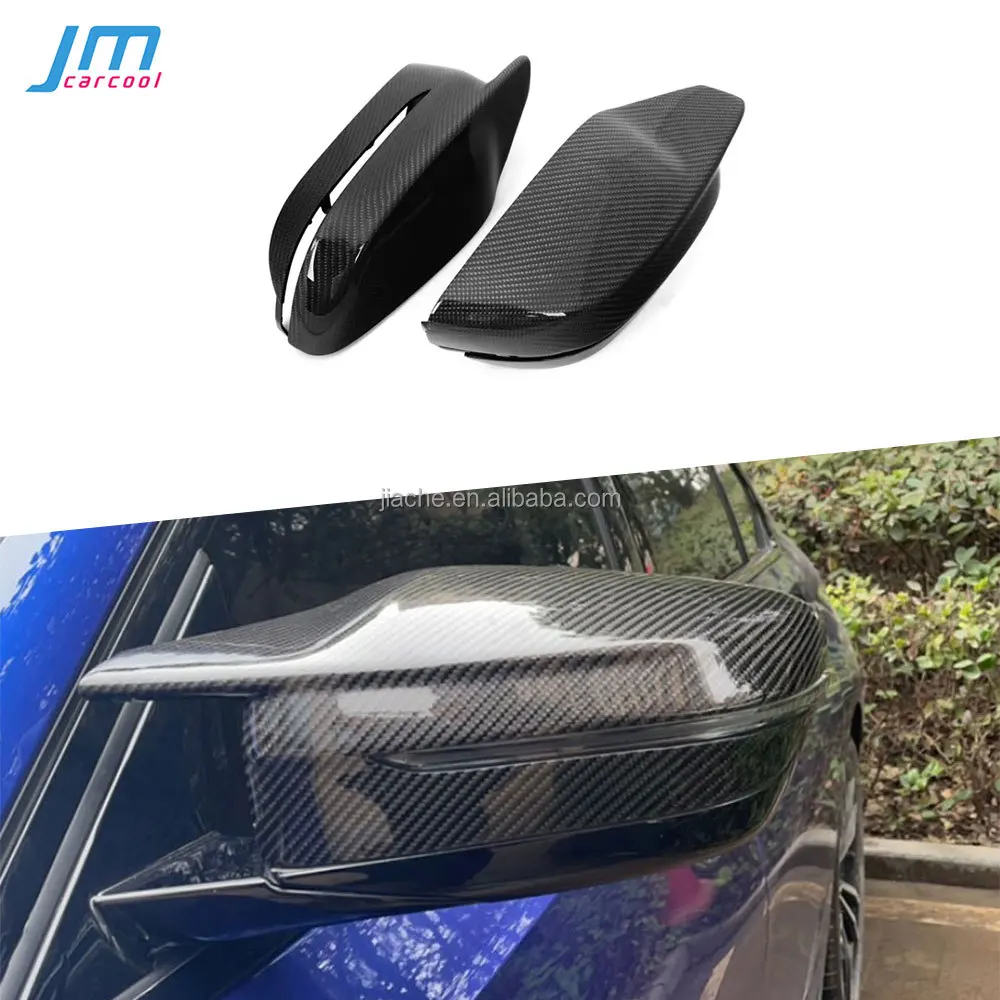 Car Carbon Fiber View Side Mirror Cover Trim For BMW M3 M4 G80 G82 G83 LHD Replacement Exterior Parts