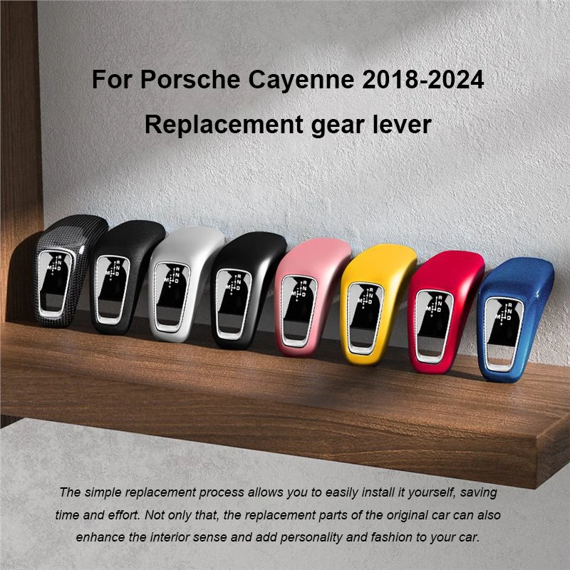 Car Gear Head Lever Shift Knob Replacement Interior Modification For Porsche Cayenne 2018 2019 2020 2021 2022 2023 2024