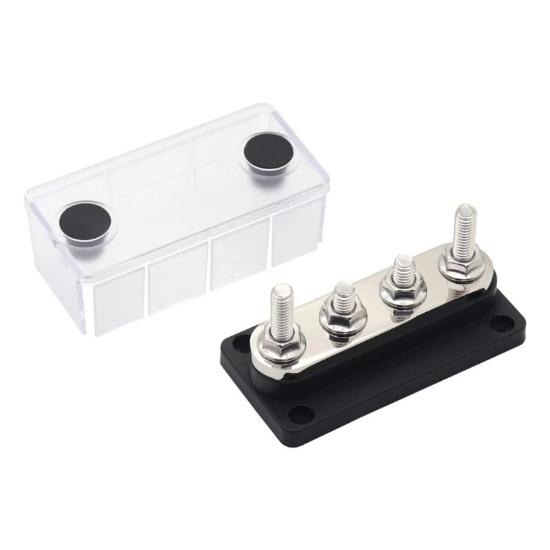 A2UC Battery Bus Bar Power 48V Distribution Block 4X Car Terminal Block Studs