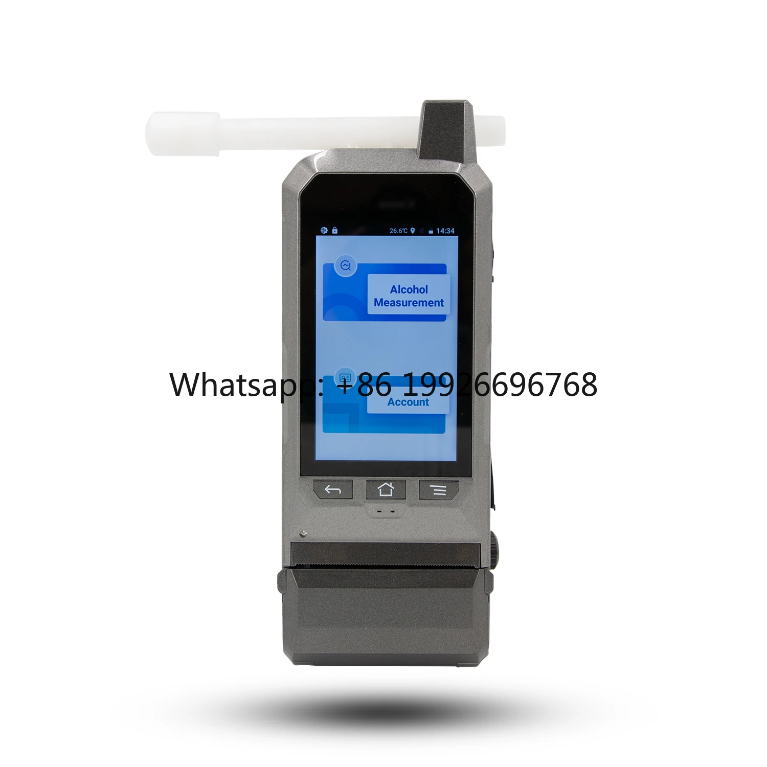 

Customizable 2025 New Built-in Printer Digital Alcohol Tester 4-inch OLED Screen Fuel Cell Sensor Takes Photos Records Videos