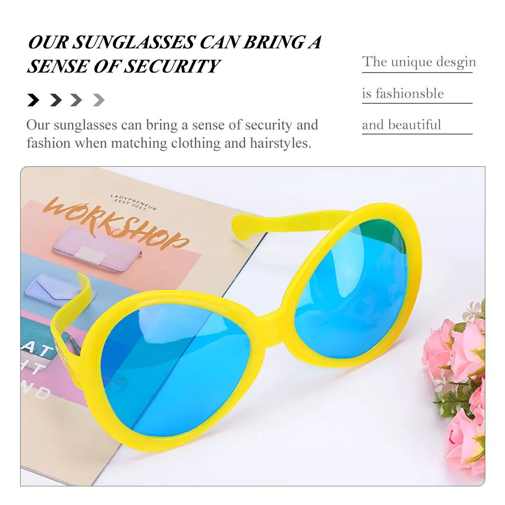 

2Pcs Jumbo Funny Sunglasses Oversized Plastic Decorative Party Photo Booth Props Festival Holiday Supplies Funny Sunglasses