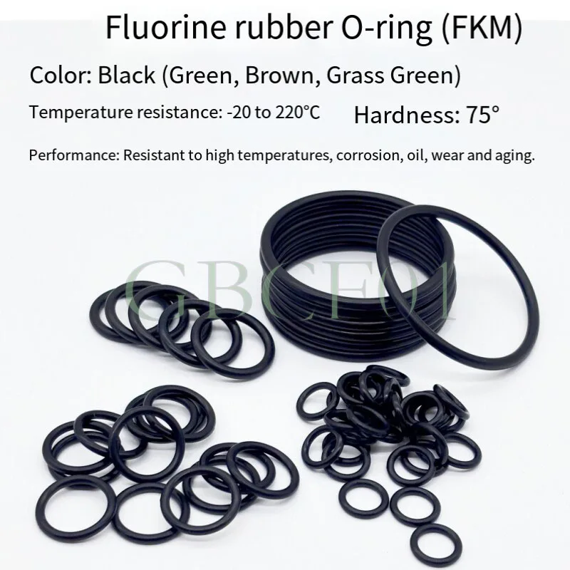 NBR Rubber O-Ring Wire diameter 2.5mm Outer diameter 6-300mm  Wearproof Oilproof Anti-Aging Nitrile Rubber seal Anti-aging