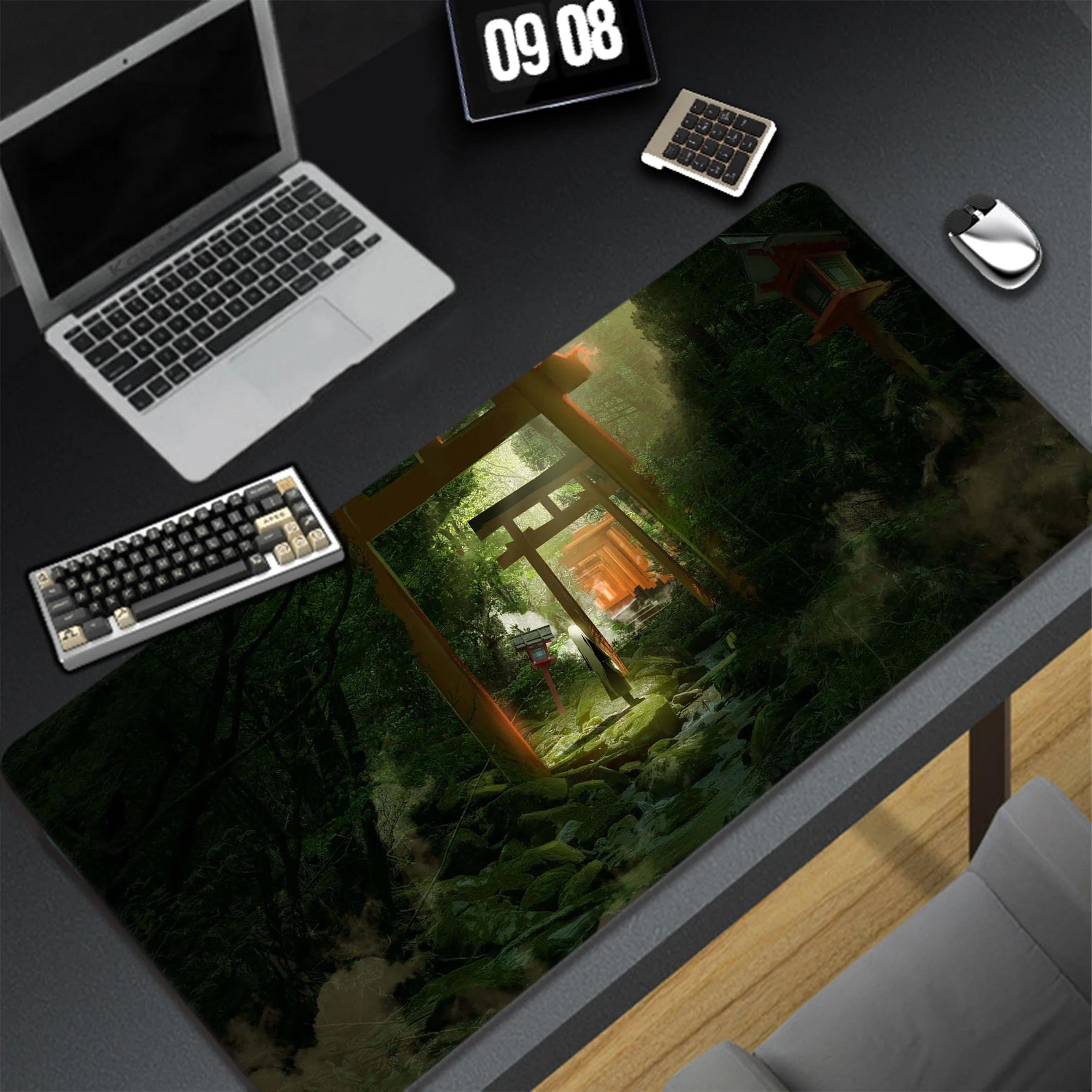 

Japanese Landscape Locking Edge Gaming Mousepad Gamer Speed Keyboard Pads Laptop Carpet Large Mouse Pad For Gamer Rug 900x400mm