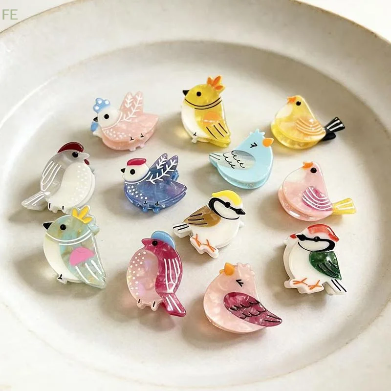 

[F] MINI Birds Chicken Hair Claw Tiny Ctue Suitable For Bangs Hair Claw Clips Hair Accessories For Women Girls