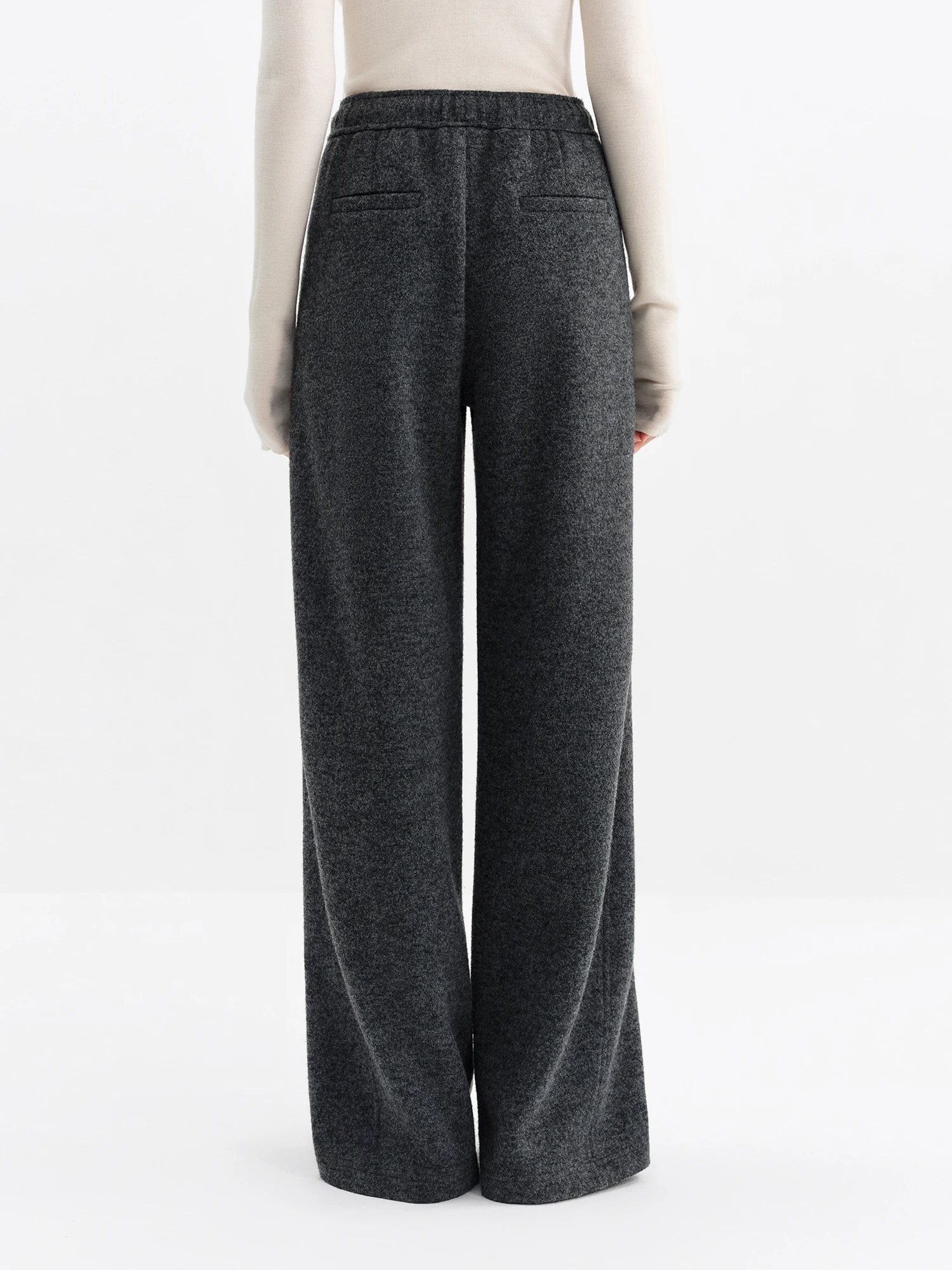 FSLE 2025 Winter Women's Wool Blend Straight Wide Leg Pants - Flattering Versatile Casual Trousers for Daily and Office Wear​