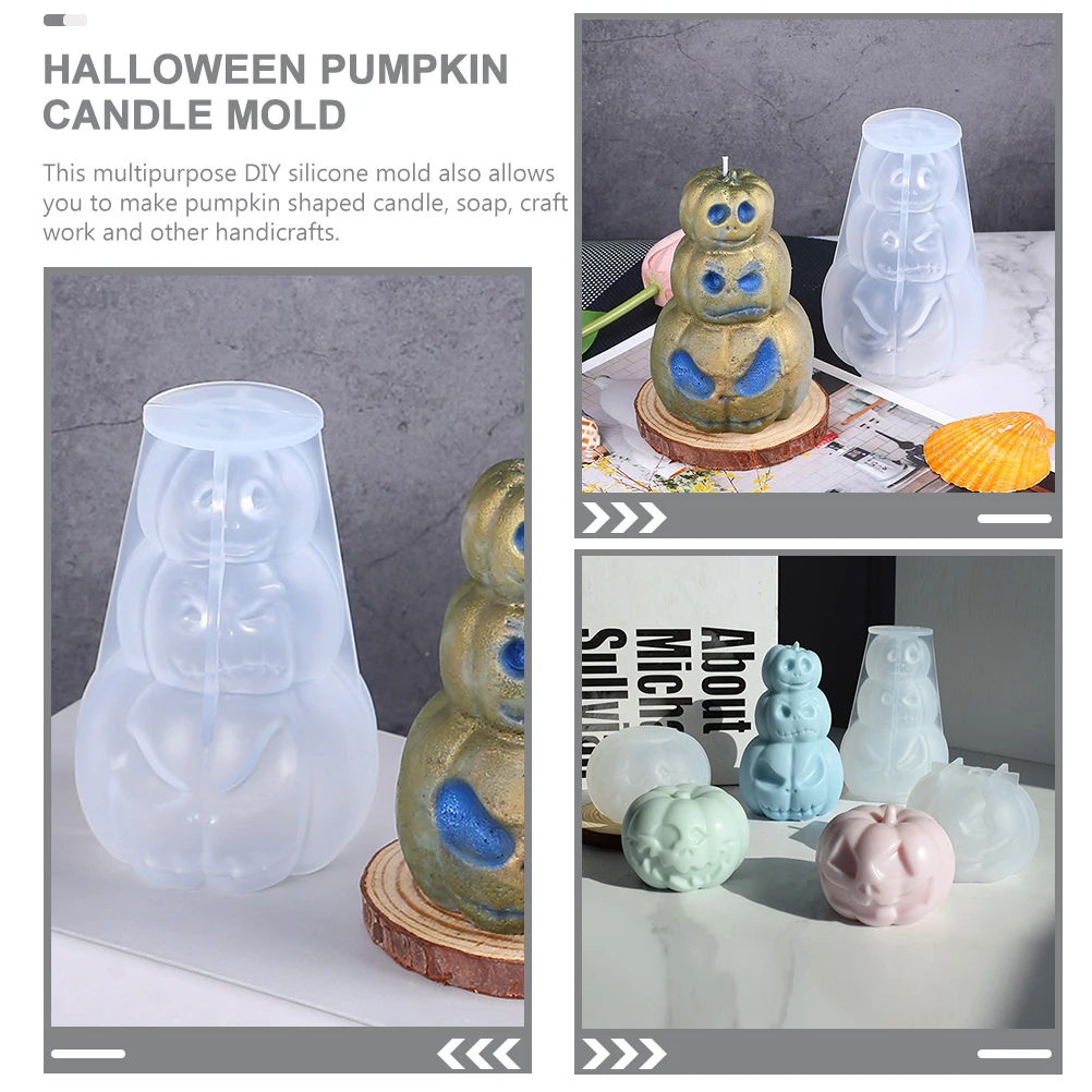 

Pumpkin Diy Silicone Mold For Scented Making Craft Supplies Easy Demoulding Flexible Small Lightweight Halloween