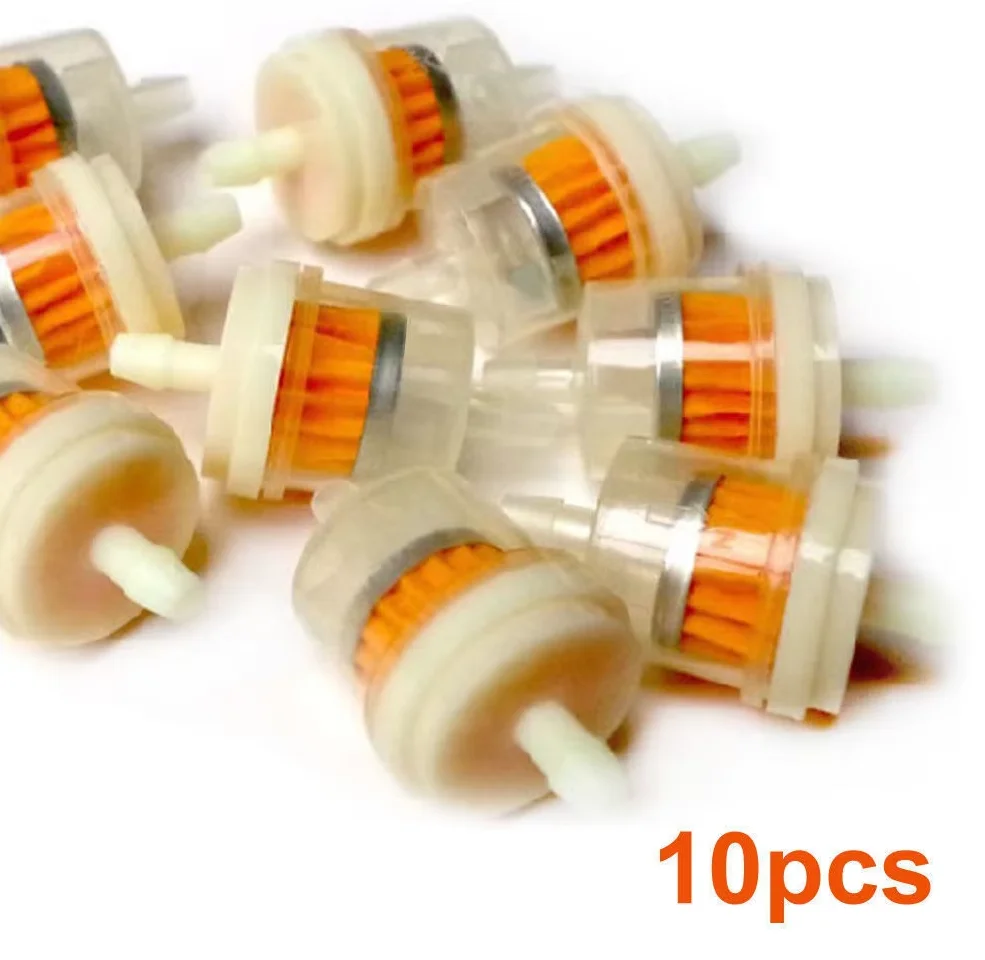 

Universal oil fuel filter 6mm Hose 10pcs set Gas Inner Fuel oil Filters Scooter Motorcycle Moped ATV Dirt bike Oil fuel Filter