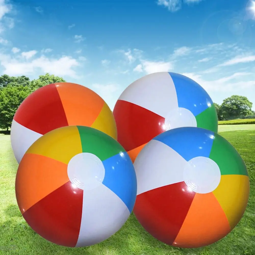 Fun Party Toy Big Inflatable Beach Ball 30cm PVC Inflatable Pool Ball Colourful 40cm Rainbow Beach Ball Kids