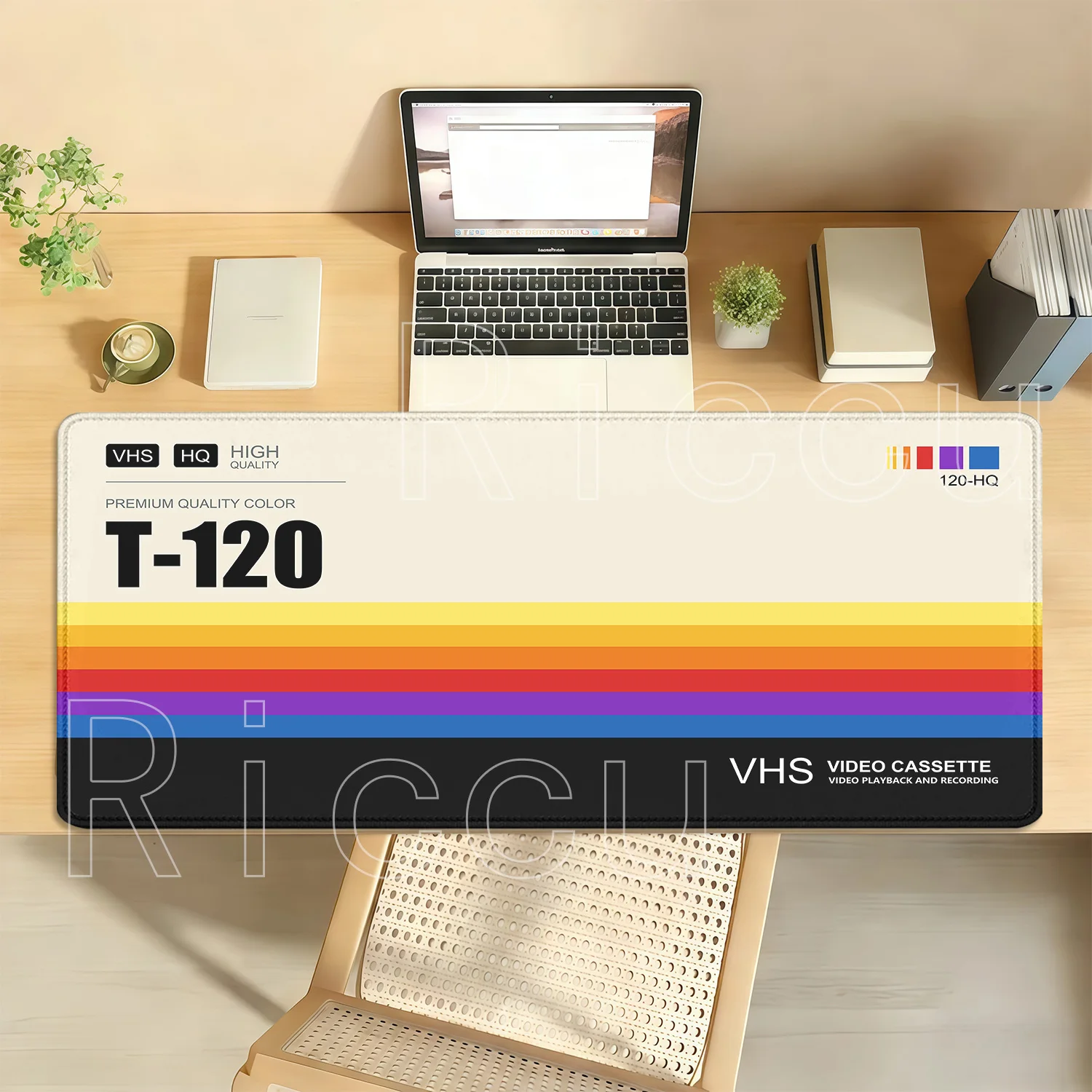 Large Retro VHS Style Gaming Mouse Pad PC Computer Mousepad Keyboard Desk Mat Office Accessories Non-slip XXL HD Printing Carpet