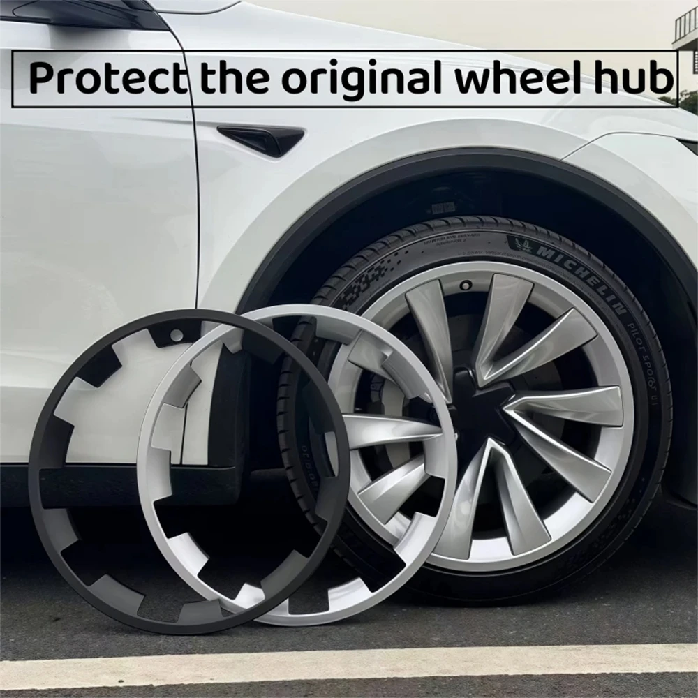 4x 20-Zoll Radkappen für Tesla Model Y Juniper 2025 Räder ABS Felgenschutz Kratzfester Radkappen-Überzug