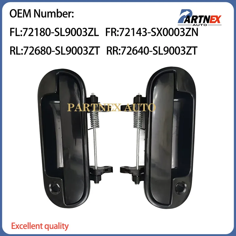 Car Door Exterior Outer Outside Door Handle For Honda HR-V 99-06 Odyssey 1995-1998 72180-SL9003ZL 72143-SX0003ZN 72680-SL9003ZT