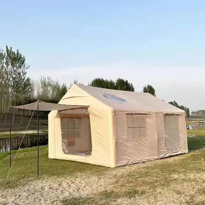 Camping Inflatable Tent Portable Outdoor Shelter Windproof Rainproof Field Accommodation for Home Use Manufacturer Wholesale
