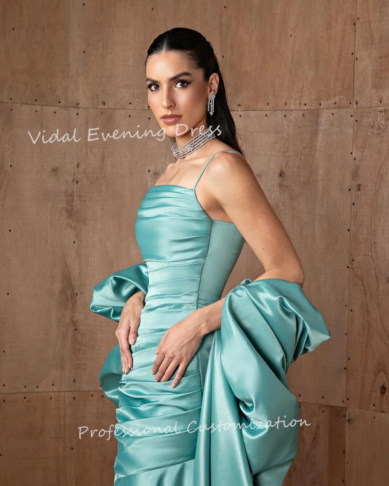 Vindal Evening dresses Chiffon Mermaid Steeveless Strapless Pleat Floor-Length elegannce High-Quality Exquisite For Woman image 3