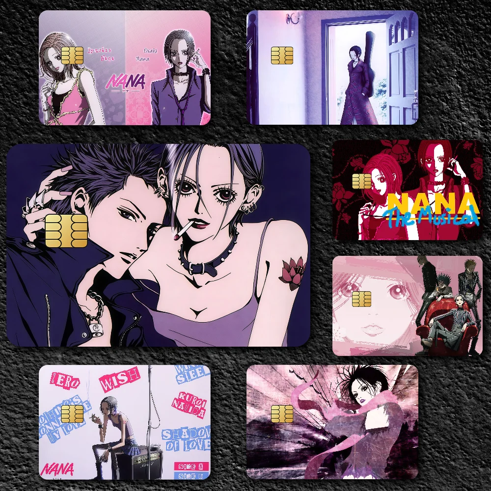 أنيمي فتاة نانا أوساكي فيلم الجلد غطاء ملصقات بطاقة الائتمان 4 قطعة الخصم الجبهة الديكور البنك حافلة تمرير مقاوم للماء #1