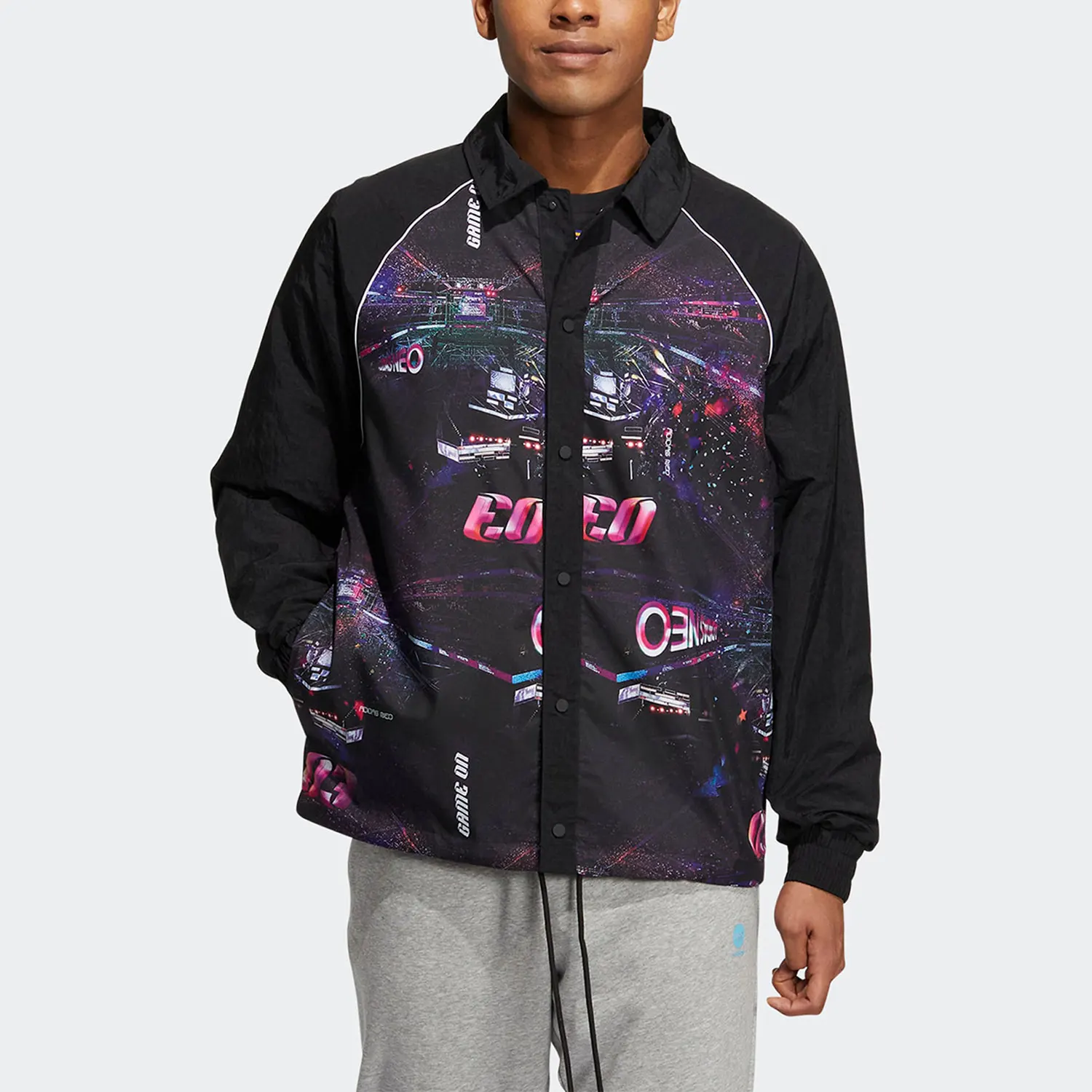 

Официальная мужская повседневная спортивная куртка Adidas Authentic Neo с принтом IA6868