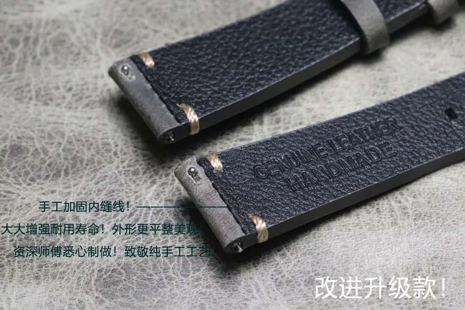 New Arrival Retro 20mm 21mm 22mm Leather Watch Strap Band Quick Release For Man Black Green Strap