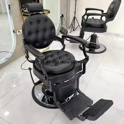 Barber Shop Men's Oil Head Chair Hair Salon Lifting and Falling Hair Cutting Shaving