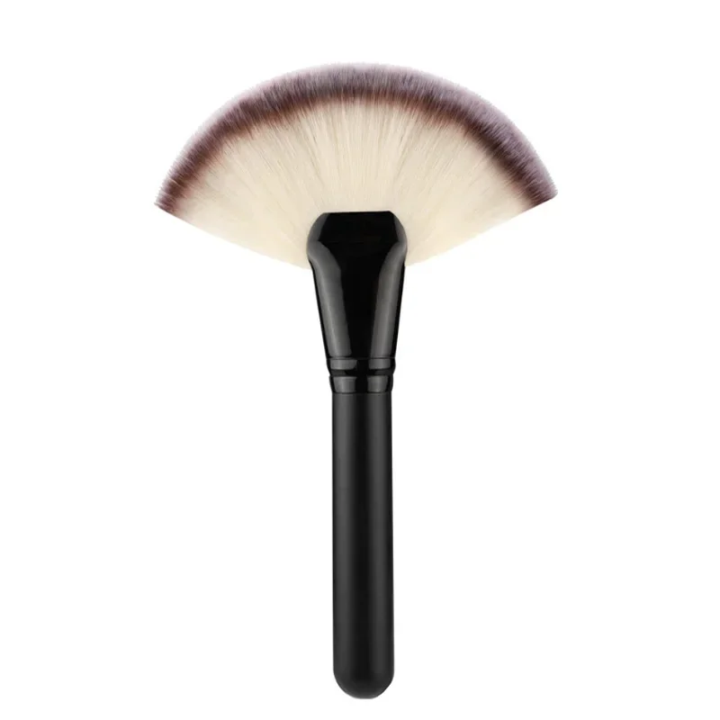 Fan-Shaped Makeup Brush Flat Highlight Blush  Powder Loose Powder Face Brush Makeup Brush Korean Soft Makeup Tools