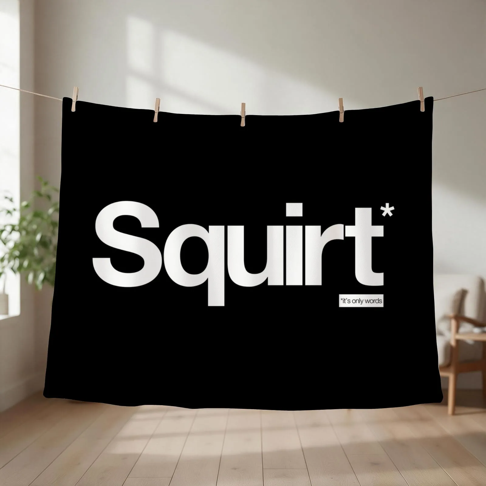 Squirt - It's Only Words Throw Blanket couch cozy soft plush fuzzy picnic outdoor blanket