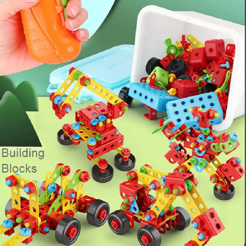 Children's Screw Assembly Toy Set Diy Nut Disassembly Building Blocks Children's Assembly Creative Color Shape Cognitive Toys