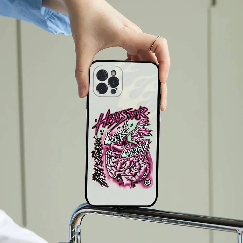 H-HELLSTAR-R Logo Phone Case For IPhone 17 16 15 14 13 12 11 Pro Max Plus Mini Soft Black Cover view 4