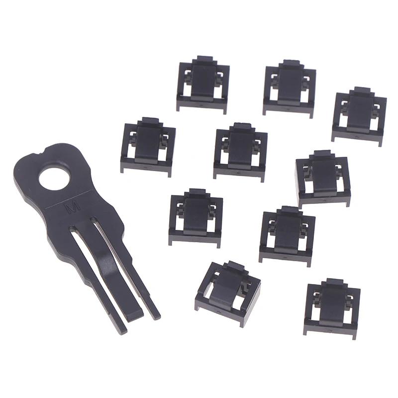 10PCS RJ45 Port Lock With 1Key Ethernet Hub Port RJ45 Female Anti Dust Cover Cap Protector Compatible With Computer Router