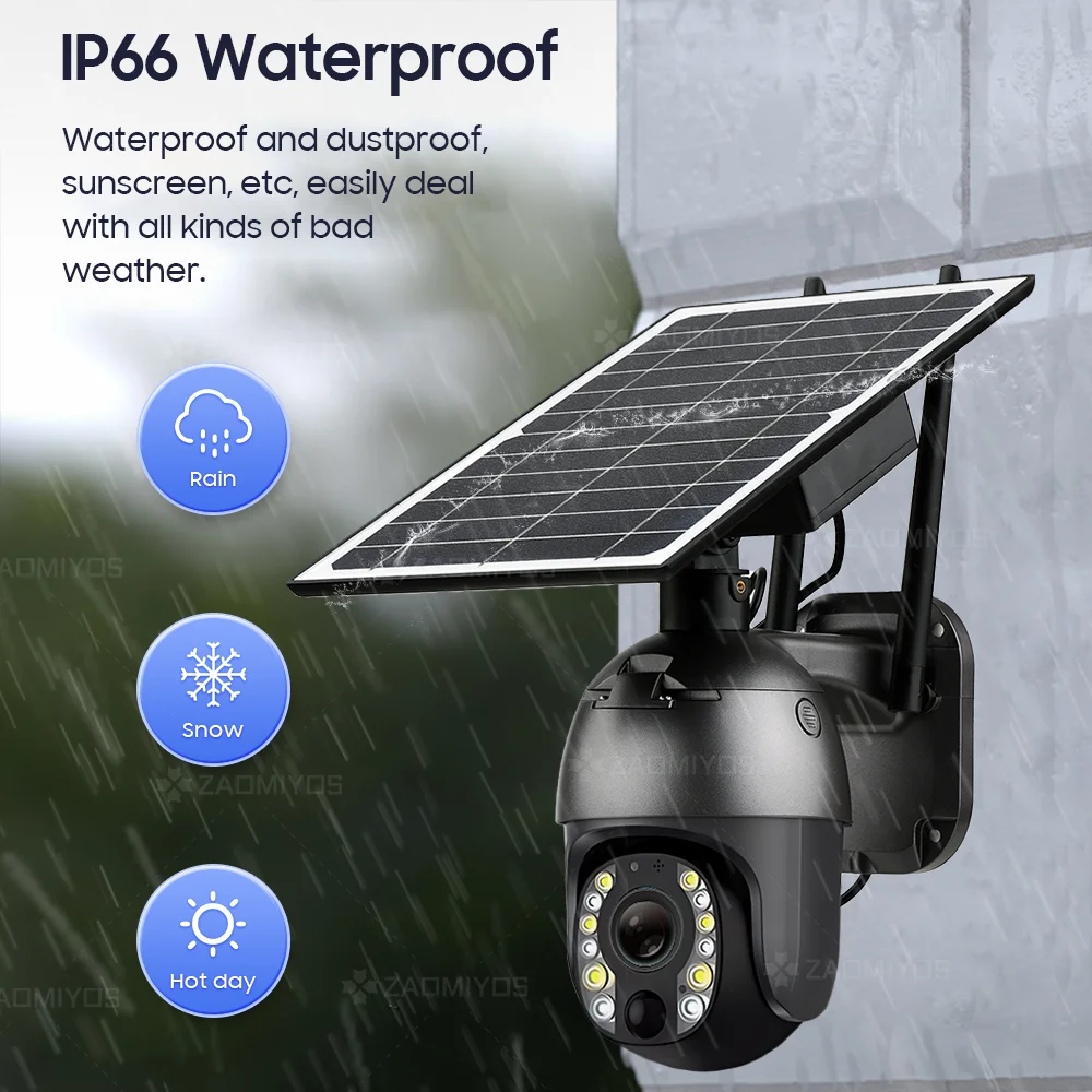 8MP 4G SIM 50X Zoom Solar Camera 4K 360 PTZ Outdoor Motion Detection Surveillance Night Vision CCTV battery Security IP Camera