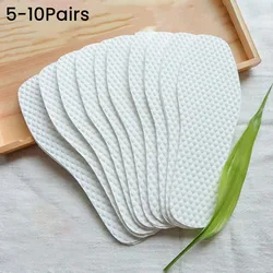 5/10Pairs Disposable Insoles Nature Wood Pulp Insoles for Men Women Breathable Thin Sweat Absorbing White Comfortable Shoe Pads