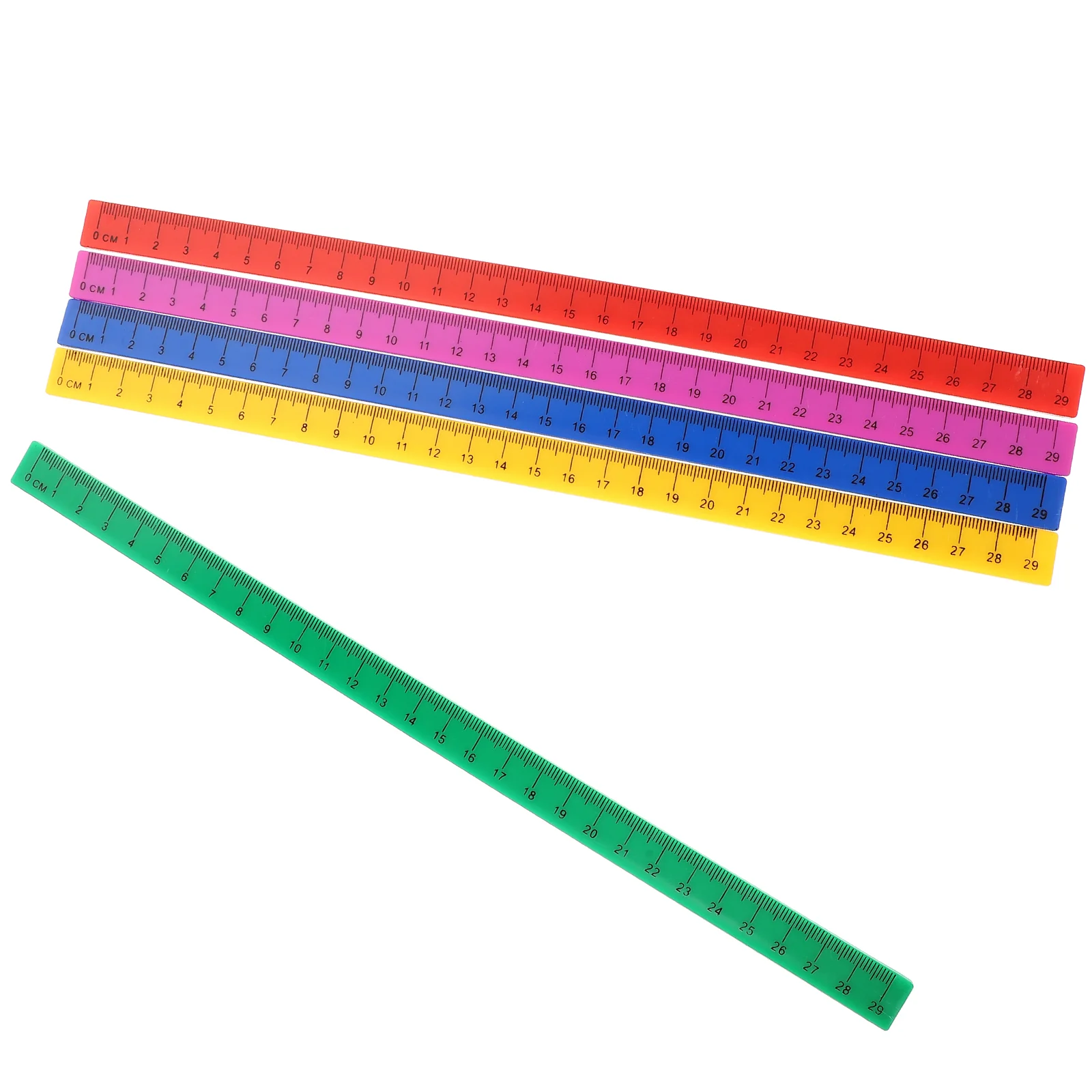 5 Pcs Matching Ruler Plastic Magnetic Office Long Tape Measure Novelty Rulers Straight Child