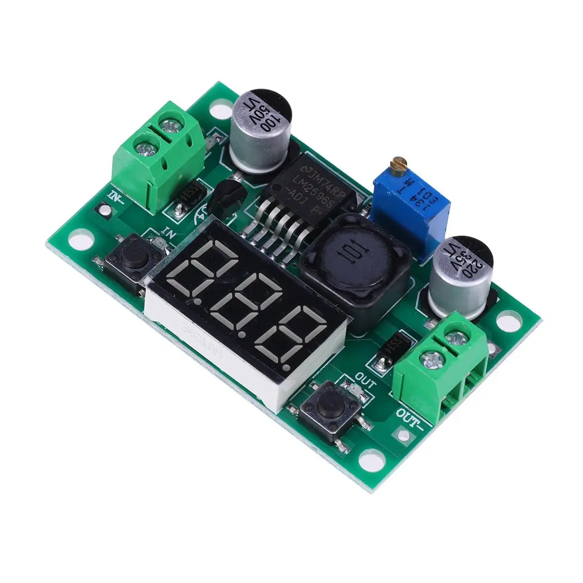 

Voltage Regulator Module 1 25V 37V Adjustable Power Supply LED Display Switch High Efficiency Step Down