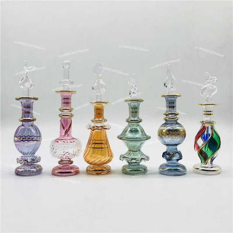 Egyptian Glass Bottle, Essence Bottle, Essential Oil Bottle, Purely Hand-blown Home Decoration Sand Egyptian Perfume 7cm