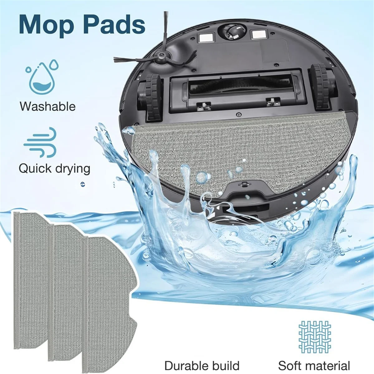 للمكنسة الكهربائية الروبوتية Eufy X8 Pro، ملحقات X8 Pro، فرشاة جانبية رئيسية، فلتر Hepa، أكياس غبار من القماش