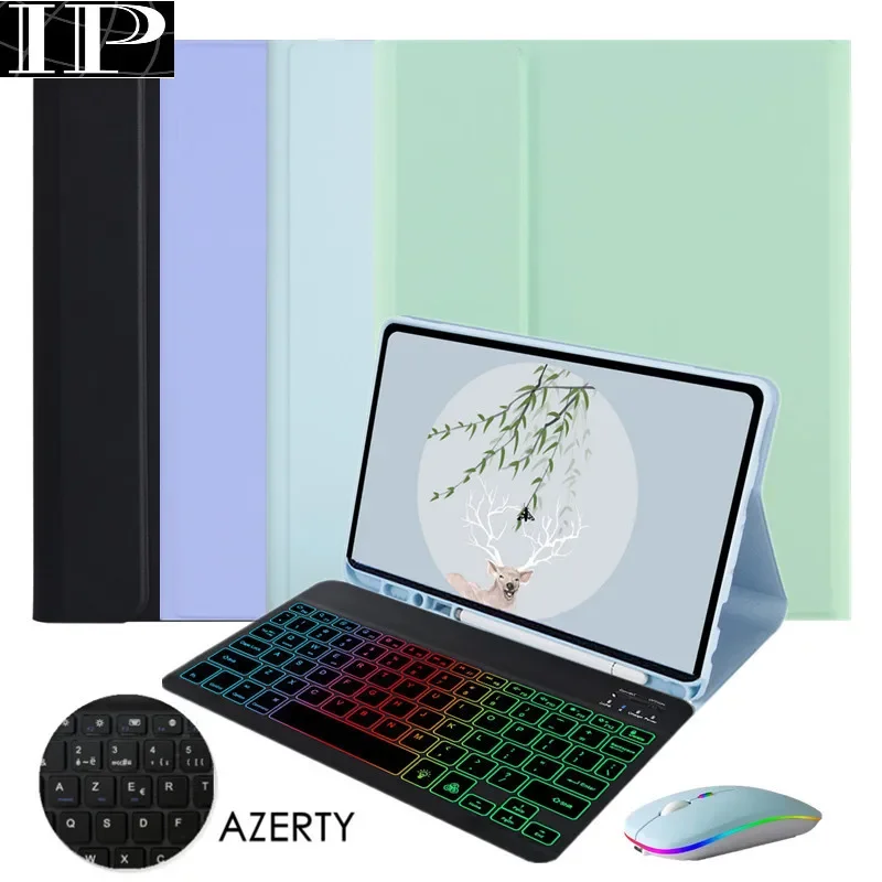 

Клавиатура Clavier Frencais AZERTY для iPad 10 поколения 2022 с держателем для ручки Smart Cover Coque для Apple iPad 10 2022 10,9, чехол