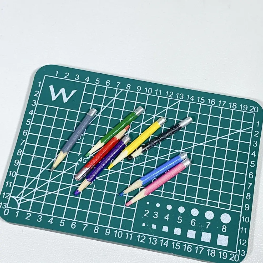 الإبداعية محاكاة دمية أقلام الرصاص التظاهر اللعب دراسة المشهد أقلام رصاص ملونة صغيرة اللعب منزل 1:12 قلم مصغر ديكور المنزل