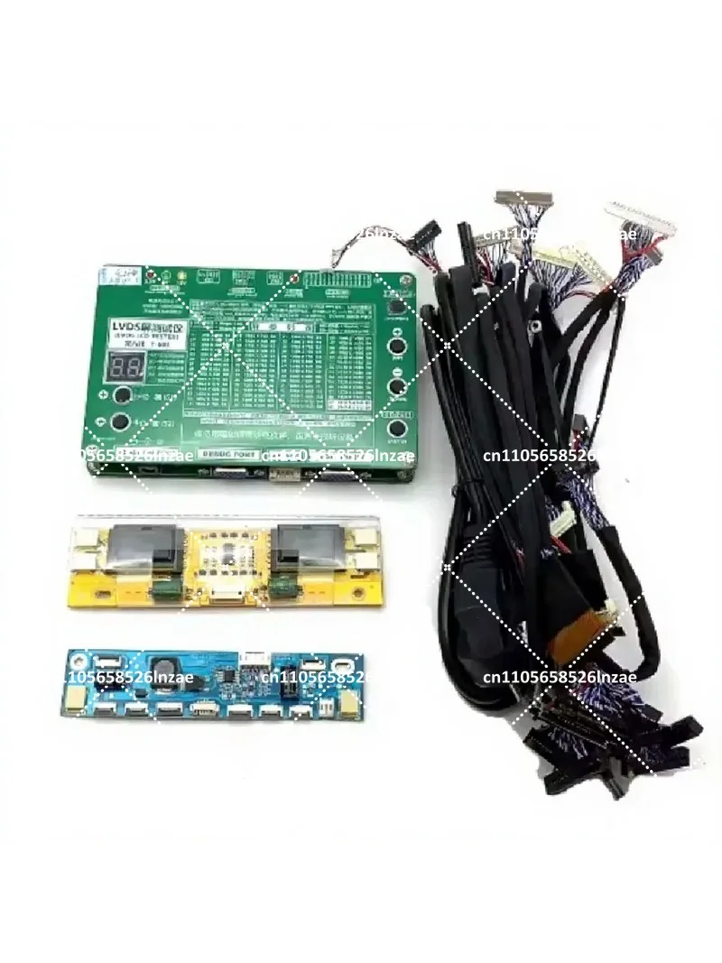 Laptop TV LCD LED Test Tool Kit 7-84 Inch LVDS Panel Tester with 14 Cables, High-Pressure Board, Adapter