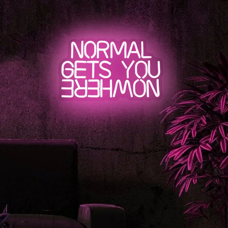 Sinais De Neon Estética Operado Porta Decorações, Normal Obtém-lhe Em Lugar Nenhum Wall Decor, Quarto Luzes LED, Decoração Rosa, Decorações Porta Do Quarto