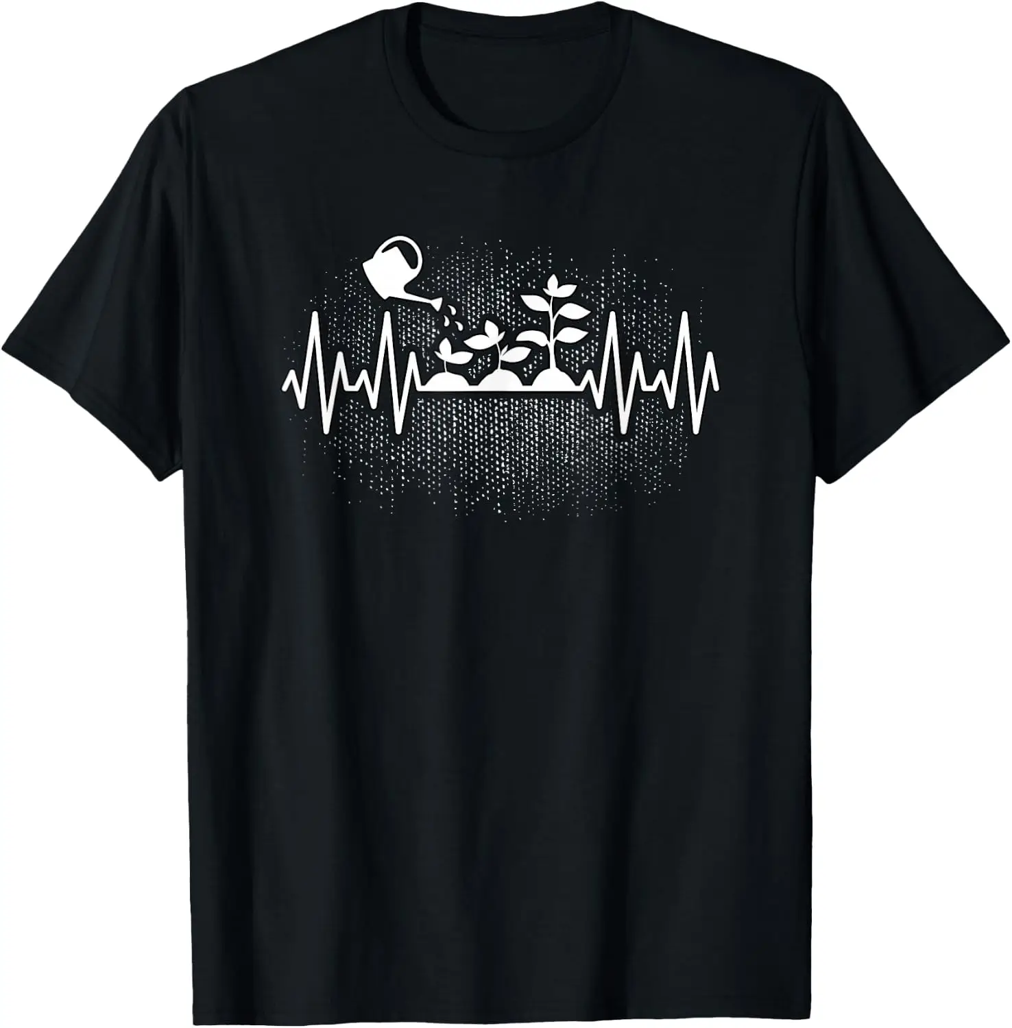 Vintage Gardening Heartbeat Gardener Garden Men Women T-Shirt 100% Cotton Trendy Y2K Short-Sleeve Tee-Soft, Quick-Drying,
