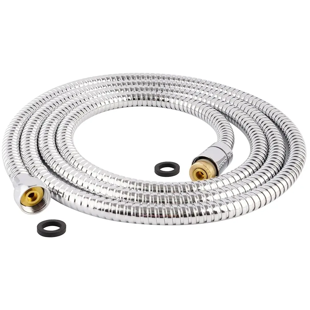 

Цельнометаллический душевой шланг 90 дюймов (7,5 футов) для ванной комнаты, удлинительный шланг для ручного душа 2,3 метра, сменная деталь с латунным фитингом F