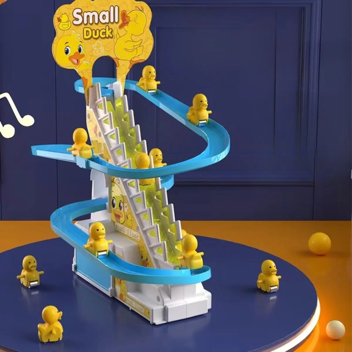 Ducklings Climbing Baby Toys Electric Duck Track Slide Toys Boys Girls Electric Stairs Toy Musical Slide Toys for Children Kids