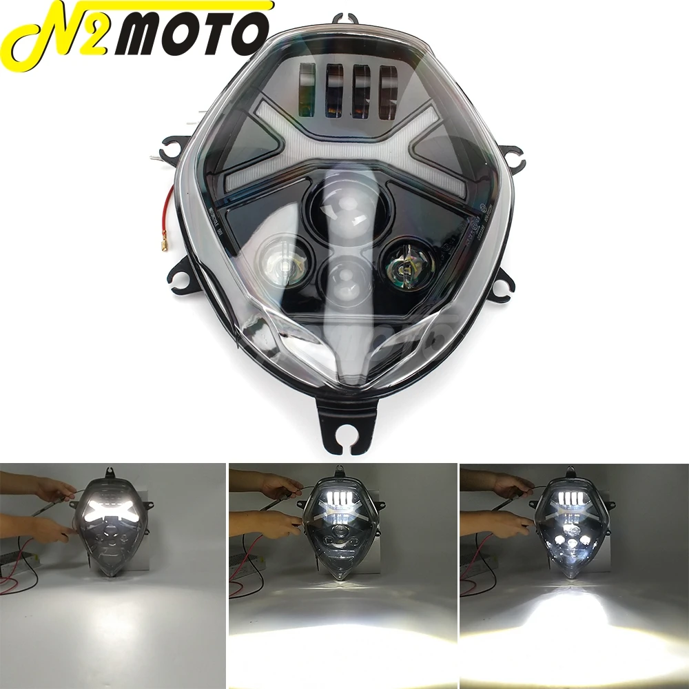 LED Headlight Head Lamp with Halo DRL High Low Beam Head Light Assembly E9 Emark For Suzuki V-STROM DL650 DL1000 DL 650 DL 1000