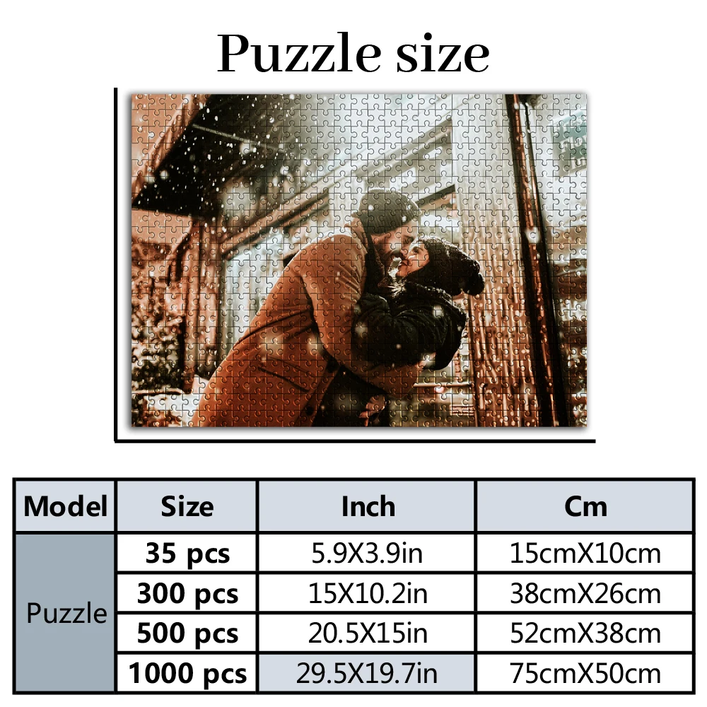 35/300/500/1000pcs Personalized Custom Photo Puzzle family photo Customize Pet Day Pet Lovers' Birthday Gifts
