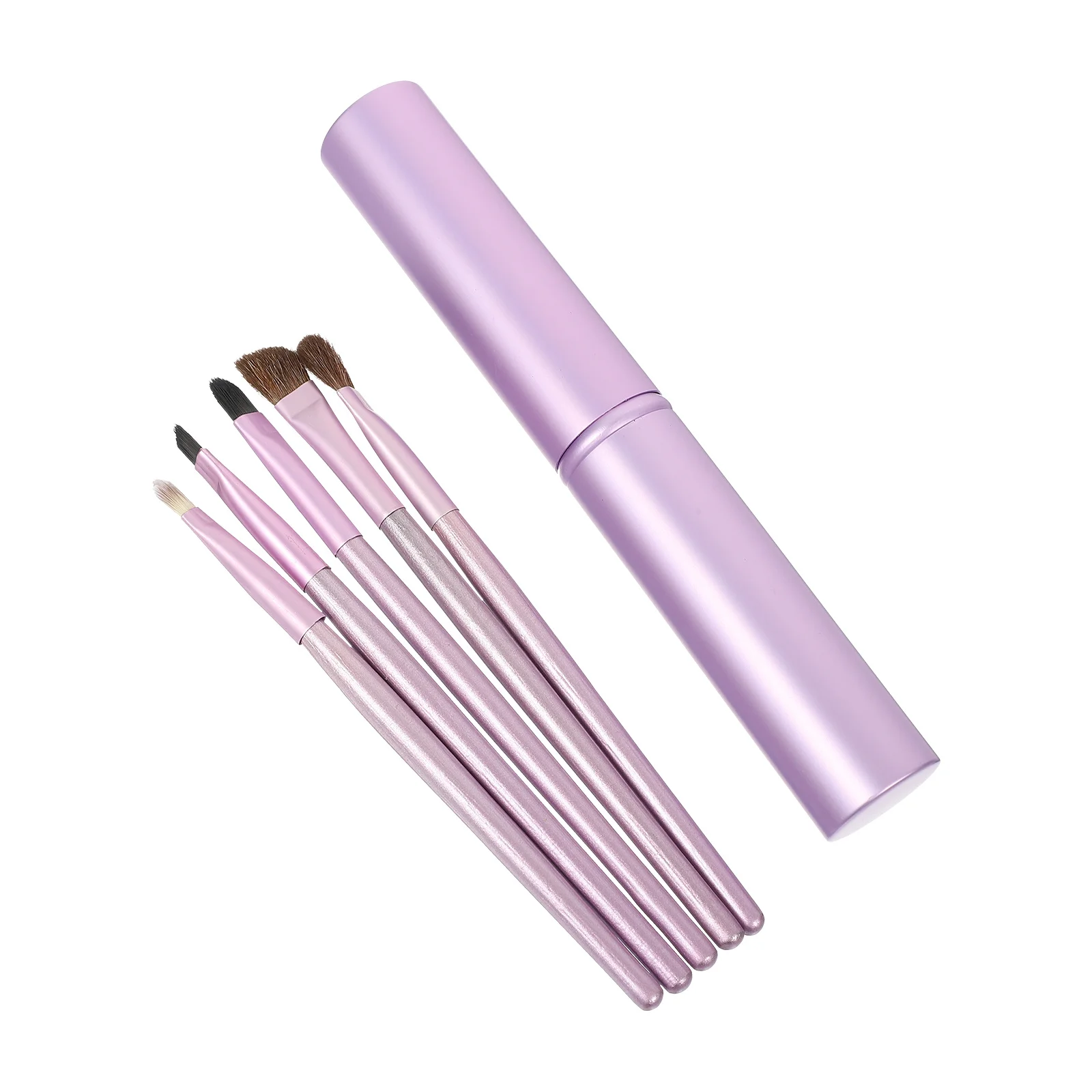 

5Pcs Eye Shadow Brush Set Portable Lightweight Skin Friendly Makeup Tools for Women Girls Blending Lip Brush