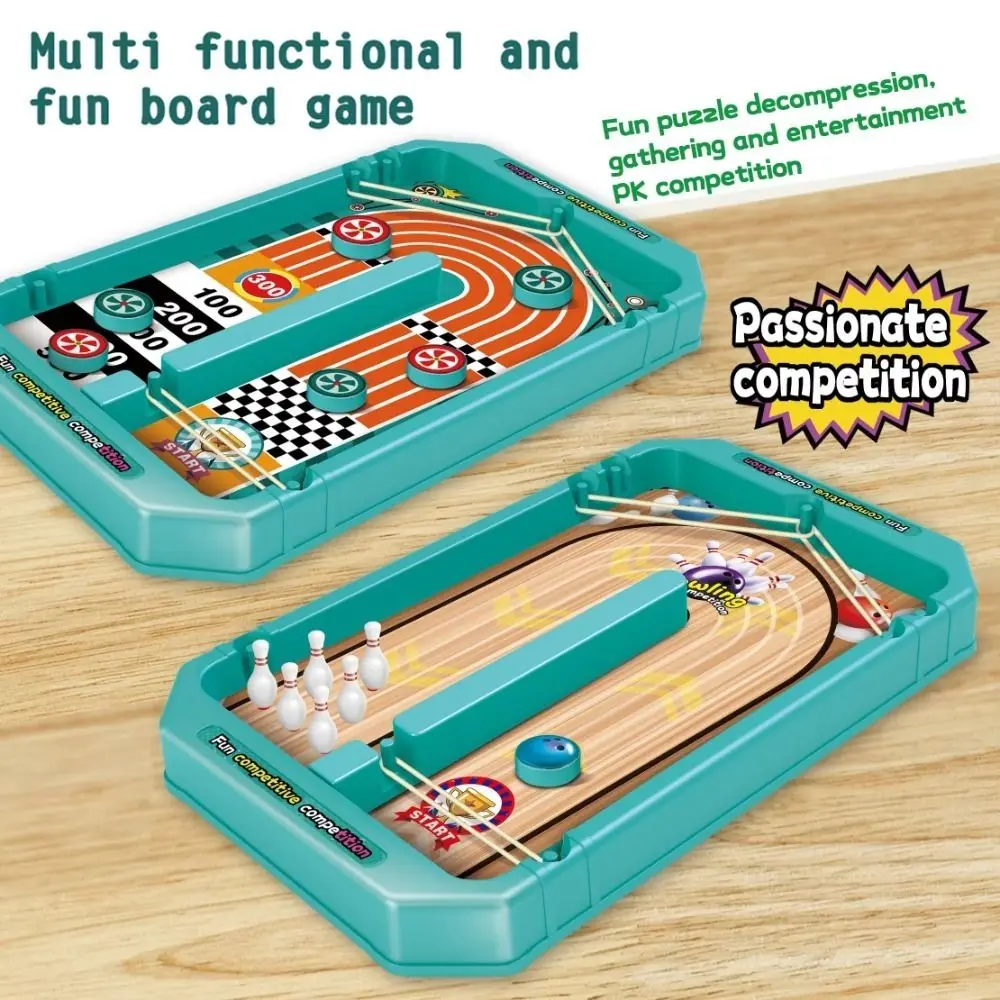 

6 in 1 Tabletop Foosball Game Toy Parent-Child Interaction Bowling Basketball Soccer Desktop Battle Chess Family Game Mini